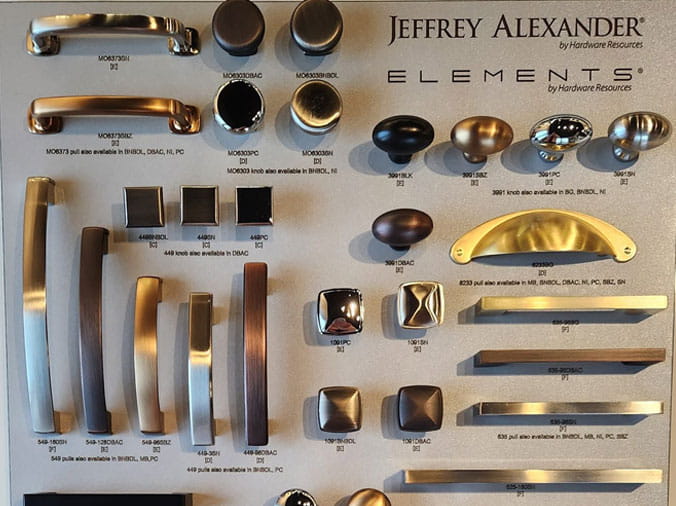 Jeffrey Alexander Elements cabinet hardware options