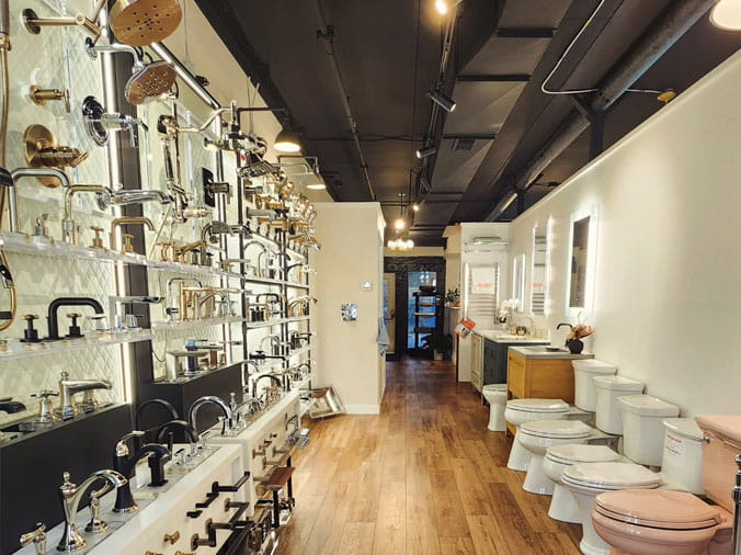 interior view of the Bath & Kitchen showroom at Penstan Supply Cranberry PA